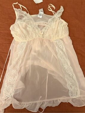 In Bloom | Sheer Lace Chemise Nightgown - Blush Pink